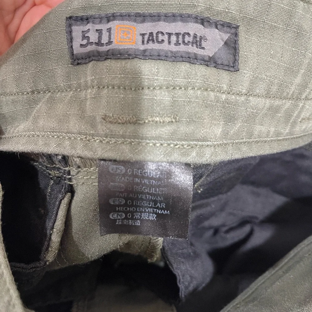5.11 Tactical Green Cargo Pants Durable Utility Design - Picture 3 of 3
